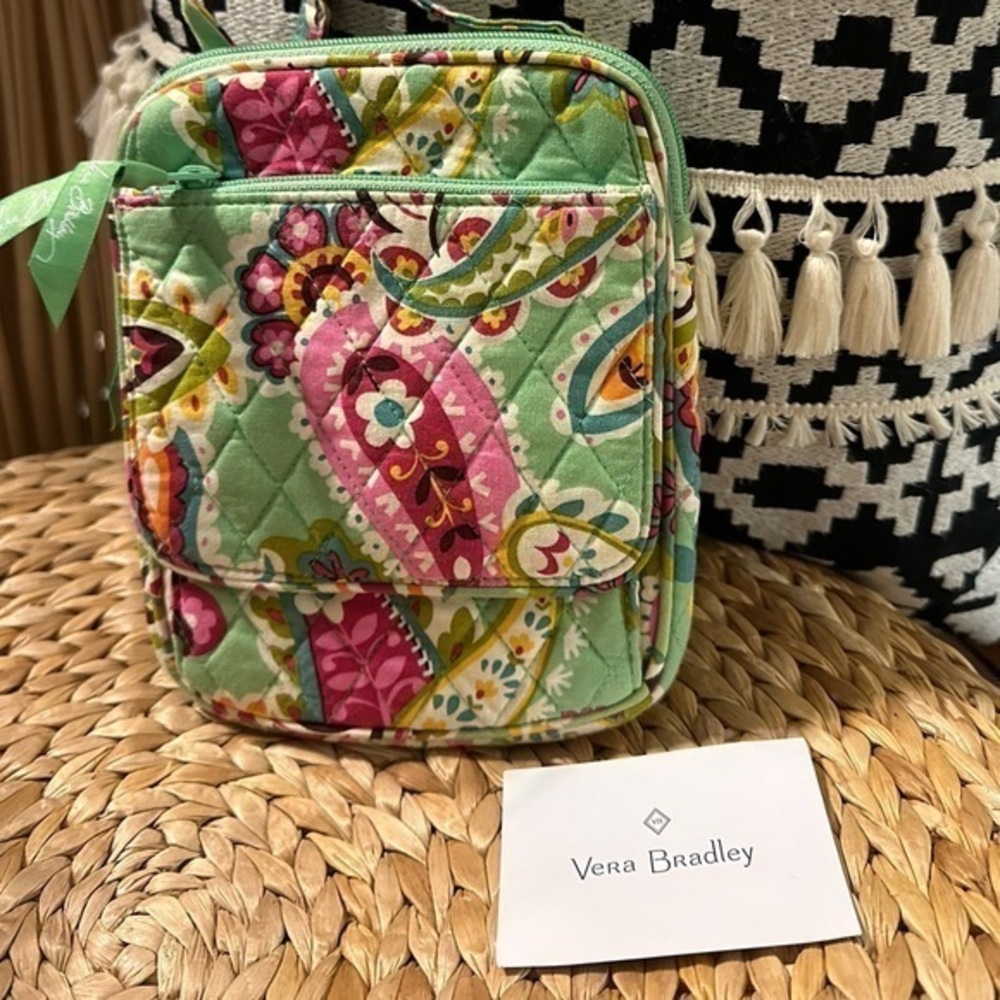 UEC Vera Bradley RFID Mini Hipster Crossbody Bag Tutti Frutti Pattern Quilted